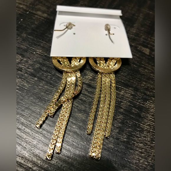 Gorgeous Gold Dangle Earrings Neiman Marcus - Picture 3 of 5
